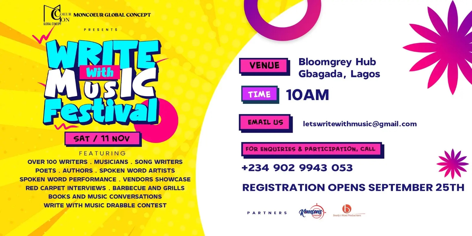 Write with Music Festival. event media